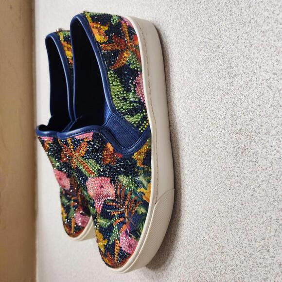 Alex Marie Crystal Embellished Slip-on Sneakers Size 6 - Picture 4 of 9